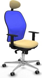 Sedia da ufficio con poggiatesta Jorquera Piqueras y Crespo 1D086G1 Crema