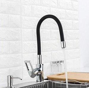 Miscelatore da cucina - Rubinetto acqua da cucina - Acqua di miscelazione - 360 gradi rotante - Foro singolo - Cromo