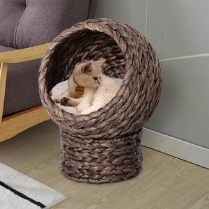 Cuccia per gatti cesta per gatti cestino per gattino casetta lettino in vimini cuccia per animali accessori per animali domestici, 42x33x52cm