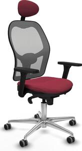 Sedia da ufficio con poggiatesta Jorquera Piqueras y Crespo 3D086G1 Rosso granato