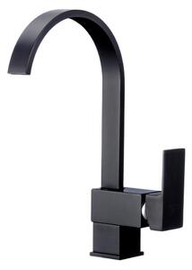 Rubinetto da cucina nero orientabile | Rubinetto per lavello | Miscelatore per lavello | Rubinetto monocomando da cucina | Miscelatore monocomando per lavello da cucina