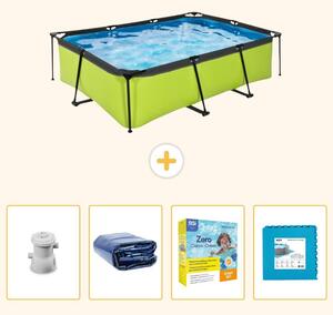 Piscina fuori terra rettangolare - 220x150x65 cm - 5 pezzi - Modello SCB67