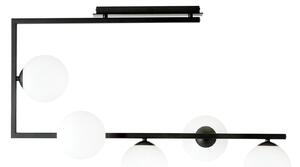 Plafoniera Minimal Yagokoro Acciaio Nero Oro 5 Luci E14