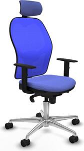 Sedia da ufficio con poggiatesta Piqueras y Crespo 1D086N2 Azzurro