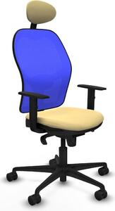 Sedia da ufficio con poggiatesta Jorquera Piqueras y Crespo 1D036N1 Crema