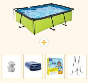 Piscina fuori terra rettangolare - 220x150x65 cm - 5 pezzi - SCB13