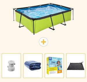 Piscina fuori terra rettangolare - 220x150x65 cm - 5 pezzi - Modello SCB11