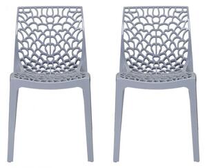 Set da 2 sedie Diadem - Plastica - Grigio
