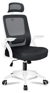 Sedia da ufficio ALFORDSON, ergonomica per l'ufficio domestico, sedia da computer con supporto lombare dinamico, poggiatesta, nera