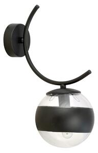 Applique Moderna Polus Acciaio Nero 1 Luce E14