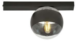 Plafoniera Moderna Lapetos Acciaio Nero 1 Luce E14