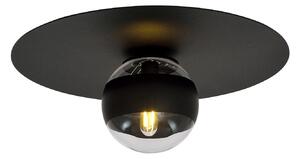 Plafoniera Minimal Orpheus Acciaio Nero 1 Luce E14