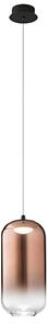 Lampadario perenz illumina hunter s1 8157 n lc 8214 rm led 400lm vetro rame specchiato - Perenz