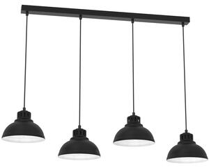 Lampada a sospensione a quattro punte nera su stecca SVEN 9095 Luminex