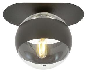 Plafoniera Minimal Patroclus Acciaio Nero 1 Luce E14