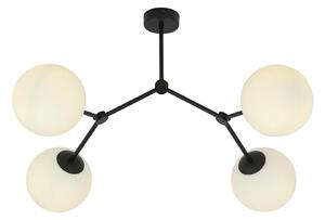 Plafoniera Minimal Selene Acciaio Nero Bianco 4 Luci E14