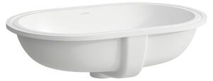 LAUFEN SAVOY lavabo encastré, encastrement par le bas, sans trou pour robinet, avec trop-plein, dessous émaillé, ovale, 575x375mm, H8189467571551, H8189467571551