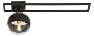 Plafoniera Moderna Perseo Acciaio Nero Mod3 1 Luce E14