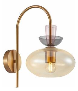 ITALUX WL-31882-1-GD-AMB - Lampada da parete FANDA 1xE27/40W/230V oro/beige fumé