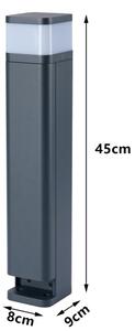 Brilagi -Lampada da esterno con 2 prese SCHUKO PILLAR 1xG9/11W/230V IP44 antracite