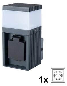 Brilagi - Lampada da esterno con presa SCHUKO PILLAR 1xG9/11W/230V IP44 antracite