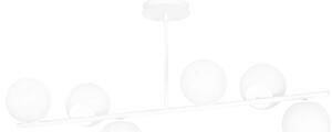 Plafoniera Contemporaneo Mahadeva Acciaio Bianco 6 Luci E14
