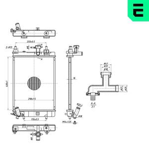 ERA 673558 Radiatore ad acqua per motore DAIHATSU Cuore VII (L275, L285, L276)