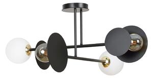 Plafoniera Moderna Pendragon Acciaio Nero 2 Luci E27