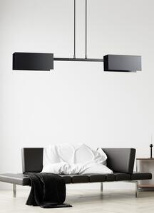 Lampadario Minimal Raiden Acciaio Nero 2 Luci E27