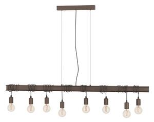 Eglo 43524 TOWNSHEND 4 E27 8 vie a sospensione 1500x140mm Marrone Nero
