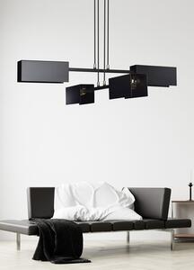 Lampadario Minimal Raiden Acciaio Nero 4 Luci E27
