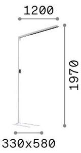 Lampada Da Terra COMFORT Luce Calda 76W 3000K Bianco Ideal Lux