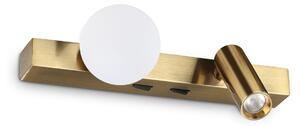 Applique Binomio Led 6W Luce Calda Ottone Dimmerabile Ideal Lux