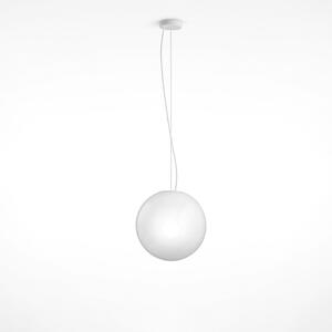 Sospensione Moderna Moon Metallo Vetro Bianco 1 Luce E27 Ip20 D30