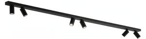 Plafoniera Moderna Oddy Metallo Nero 6 Luci Orientabili Gu10 Ip20