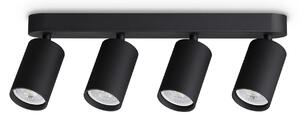 Plafoniera Collezione DYNAMITE 4 luci GU10 Nero Dimmerabile Ideal Lux