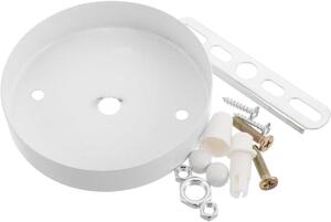 Copertura per lampada a soffitto, accessori, set di montaggio, colore bianco, dimensioni 10x10x2 cm