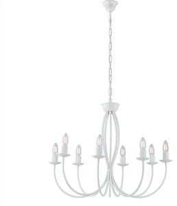 Lampadario Rustico Botte 8 Luci Bianco LuceArt Classic