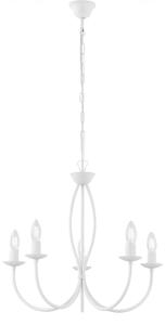 Lampadario Rustico Botte 5 Luci Bianco LuceArt Classic