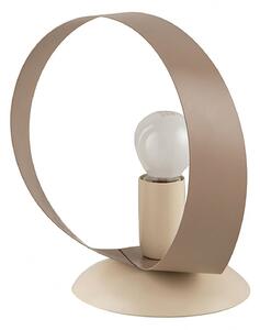 Lampada da Tavolo Primula 1 Luce Tortora e Avorio LuceArt Classic
