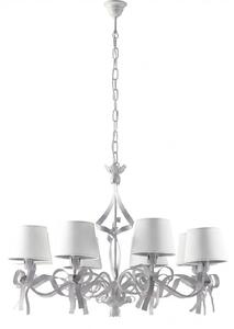 Lampadario Shabby Chic Lucy 8 Luci Bianco LuceArt Classic