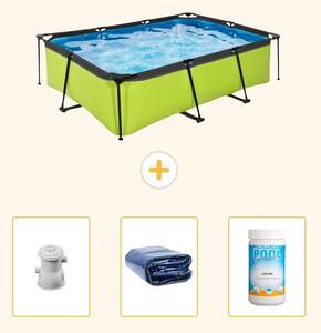 Piscina fuori terra rettangolare - 220x150x65 cm - 4 pezzi - SCB75