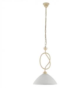 Lampadario Rustico Bistrot 1 Luce Avorio e Bianco LuceArt Classic