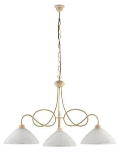 Lampadario Rustico Bistrot 3 Luci Avorio e Bianco LuceArt Classic