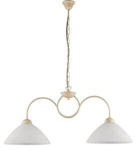 Lampadario Rustico Anemone 2 Luci Avorio e Bianco LuceArt Classic