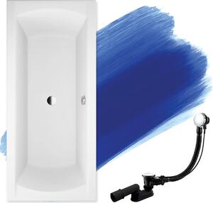 BADLAND vasca rettangolare Ines 170x75 con set di scarico e piedini GRATUITA senza rivestimento