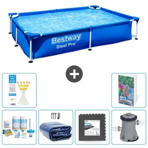 Bestway Steel Pro, piscina rettangolare - 221x150x43 cm - 5 pezzi, modello S59