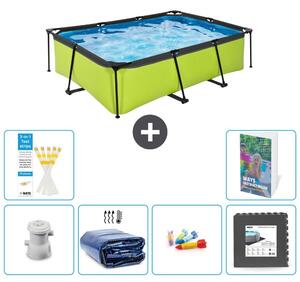 Piscina fuori terra rettangolare - 220x150x65 cm - 5 pezzi - Modello S177