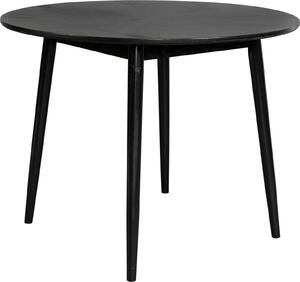 Drawer - Tavolo da pranzo rotondo in legno per 4 persone - Nero