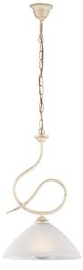 Lampadario Rustico Miranda 1 Luce Avorio e Bianco LuceArt Classic